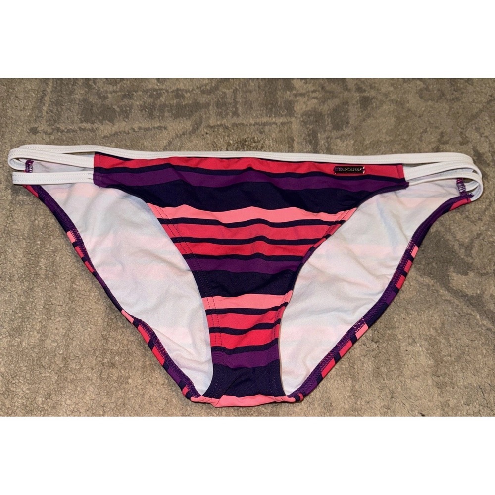 Lascana Venus Bikini Swim Bottoms Striped Womens Sz 12 Purple Pink Stripe Womens